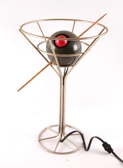 Vintage Wire Martini Lamp