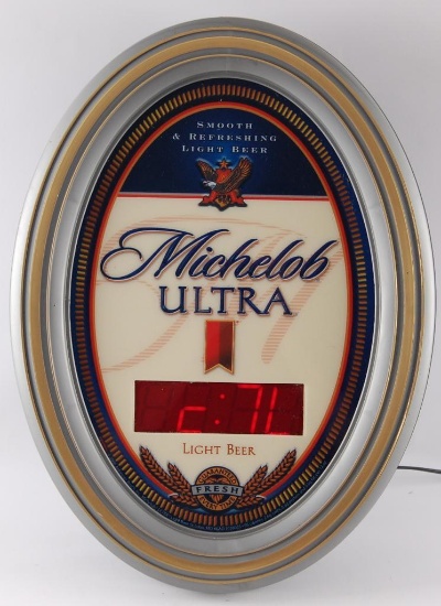 Michelob Ultra Light Up Advertising Beer Clock
