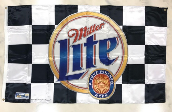Miller Lite Advertising Checkered Flag