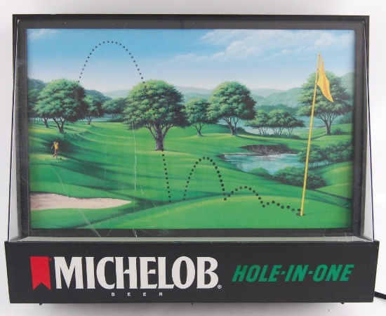 Vintage Michelob "Hole In One" Light Up Advertising Golfing Beer Sign