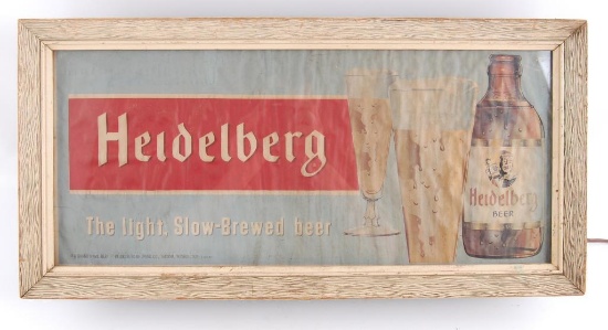 Vintage Heidelberg Light Up Advertising Beer Sign