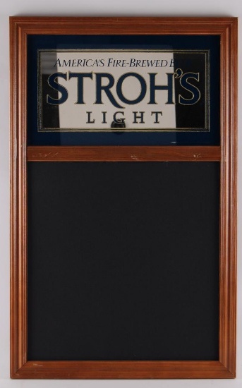 Stroh's Light Advertising Chalkboard Mirror