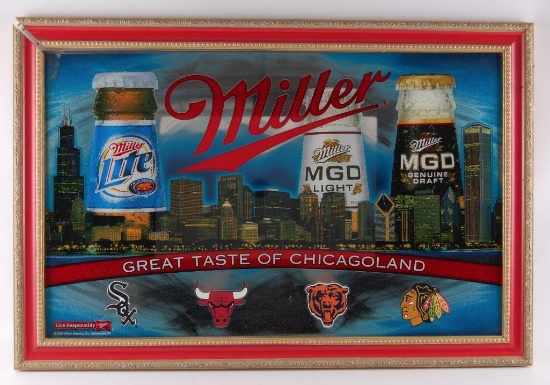 Miller Great Taste of Chicagoland Advertising Beer Mirror