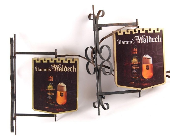 Pair of Vintage Hamm's Waldech Advertising Wall Mounted Scones