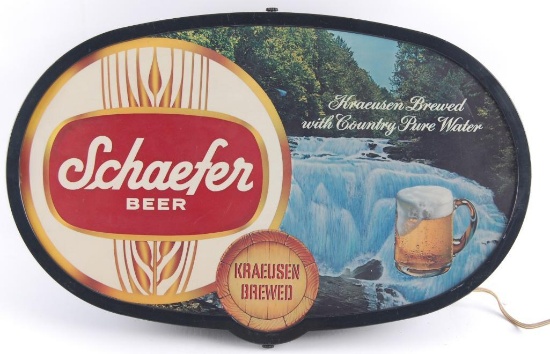Vintage Schaefer Beer Light Up Advertising Motion Sign