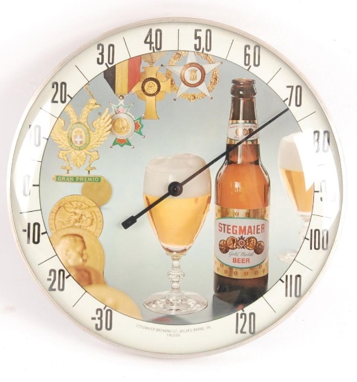 Vintage Stegmaier Beer Advertising Metal Thermometer