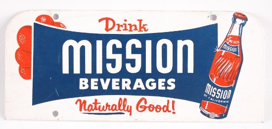 Vintage Drink Mission Beverages Advertising Metal Sign