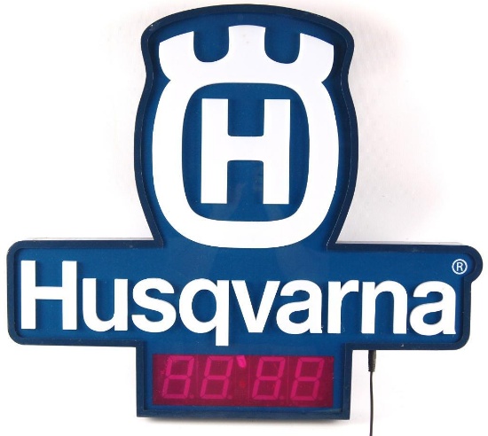 Husqcarna Light Up Advertising Digital Clock