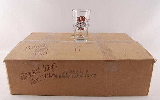 Partial Box of Lienkugels Berry Weis Advertising Beer Glasses
