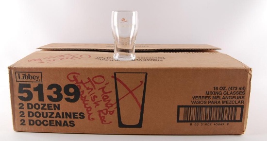 Partial Box of O'Hara's Advertising Beer Glasses