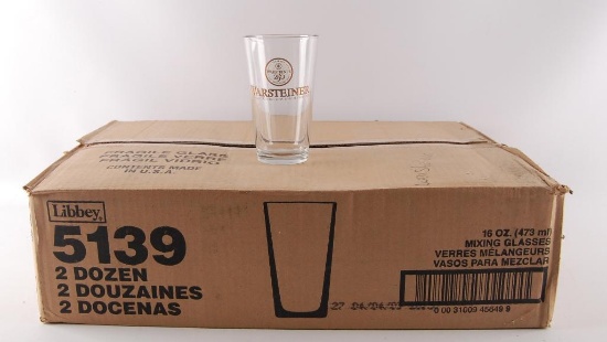 Partial Box of Warsteiner Advertising Beer Glasses