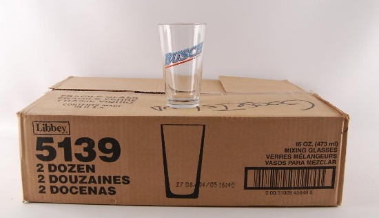 Partial Box of Busch Advertising Beer Glasses