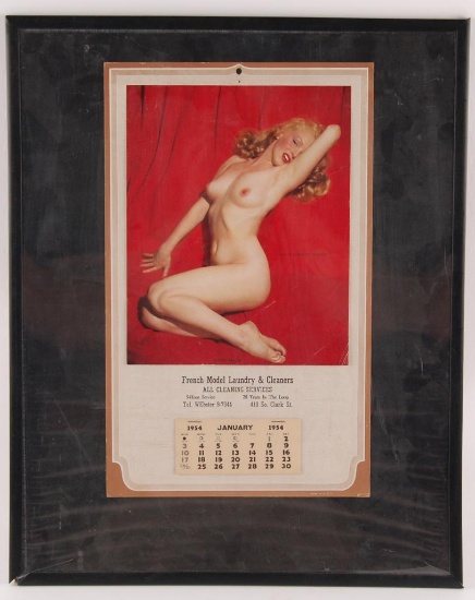 Vintage Marilyn Monroe "Golden Dream" Nude 1954 Advertising Calendar