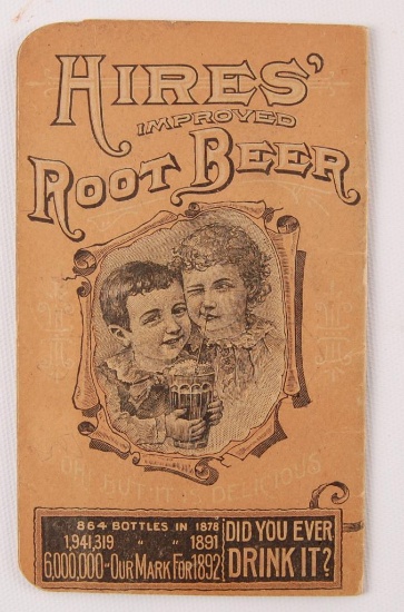 Antique Merchants Account Book with Hires Root Beer Advertisement