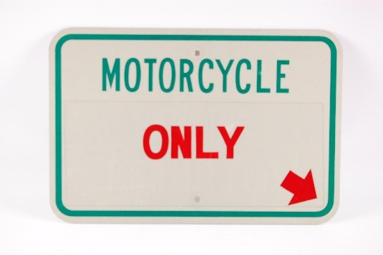 Motorcycle Only Metal Street Sign