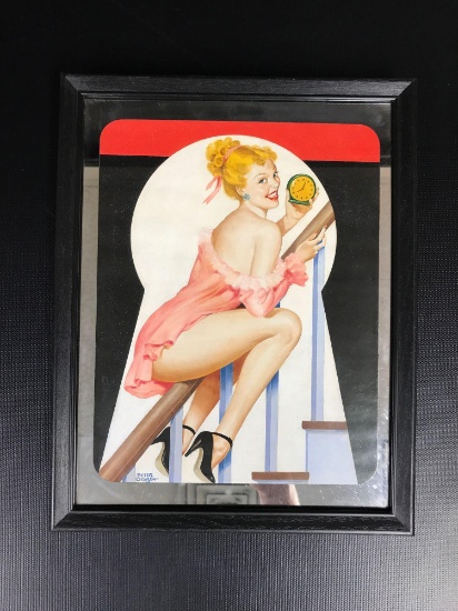 Peter Driben Mirror with Woman and Clock