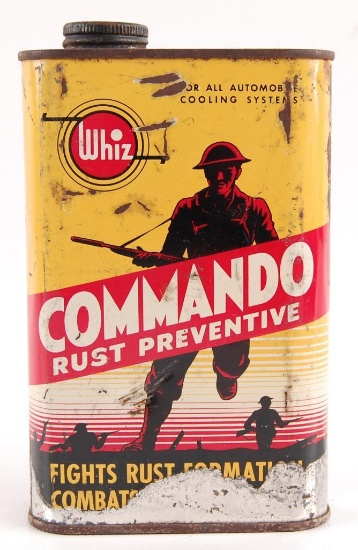 Vintage Whiz Commando Rust Preventive Advertising Can