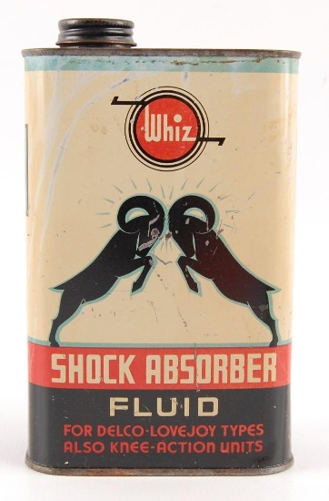 Vintage Whiz Shock Absorber Fluid Advertising Can