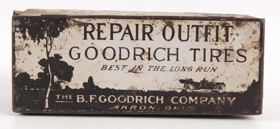Vintage Goodrich Tires Repair Kit Advertising Tin