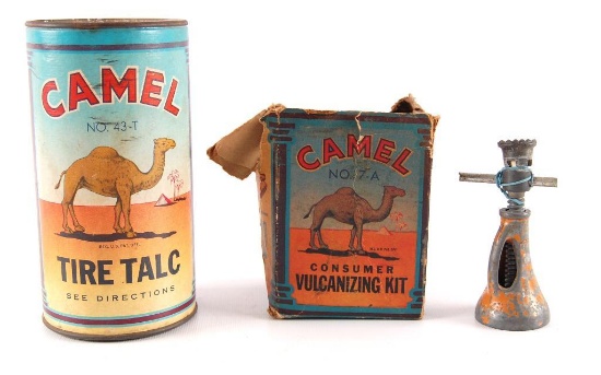 Group of 3 Vintage Camel and Screw Jack Advertisements