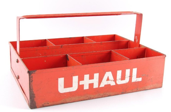 Vintage U-Haul Advertising Metal Tool Caddy