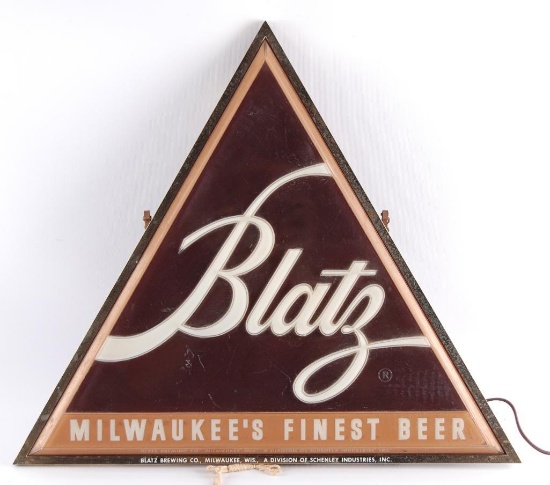 Vintage Blatz Double Sided Light Up Advertising Beer Sign