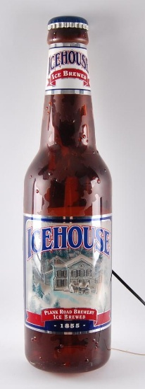 Icehouse Light Up Advertising Half Bottle Beer Sign
