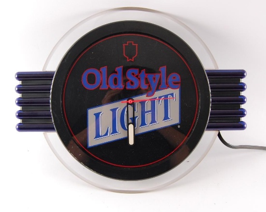 Vintage Old Style Light Advertising Light Up Beer Clock