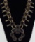 Vintage Sterling Silver & Black Onyx Squash Blossom Necklace