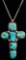 Large Handmade Sterling Silver & Turquoise Cross Pendant