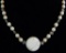 Silver & Howlite Bead Necklace