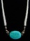 Silver & Howlite Beaded necklace