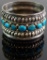 Wide Sterling Silver Turquoise Bangle Bracelet