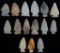 Collection of 15 Corner Notched Arrowheads