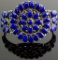 Juliana Williams Navajo Lapis Cluster Sterling Silver Cuff Bracelet