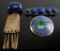 Group of 3 Lapis & Silver Brooches