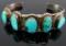 Vintage Sterling Silver & Turquoise Cuff Bracelet