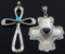 Pair of Sterling Silver Cross Pendants