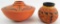 Lot of 2 : Native American Clay Pots - Signed