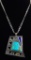 Sterling Silver & Turquoise Lapis Pendant