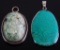 Pair of Turquoise & Sterling Silver Pendants