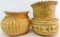 Set of 2 : Papago Native American Two Color Baskets