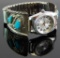 Sterling Silver and Turquoise Watchband + Watch