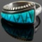 Sterling Silver and Carved Turquoise Ring