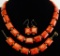 Coral and Turquoise : Necklace, Bracelet, and Earring