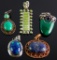 Collection of 5 : Polished Stone Pendants