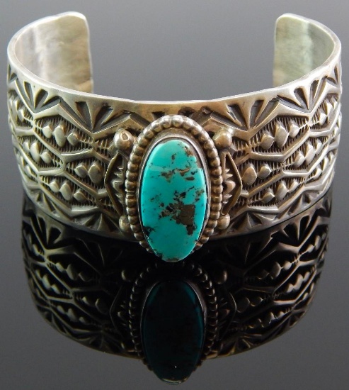 Sterling Silver & Turquoise Cuff Bracelet