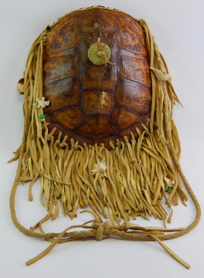 Native American Indian Turtle Shell and Leather Purse
