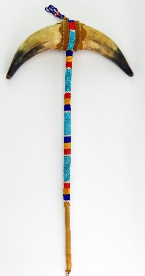 Vintage Native American Horn Wand Dance Rattle