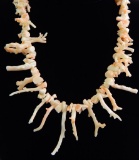 Pink Angel Skin Branch Coral Necklace